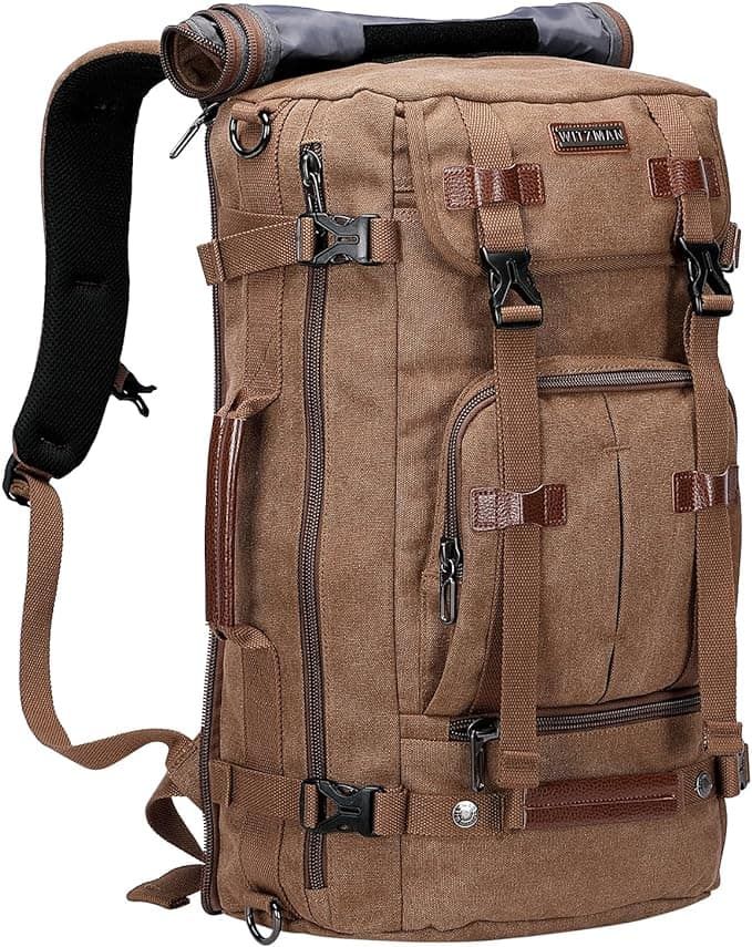 WITZMAN Canvas Backpack Vintage Travel Backpack