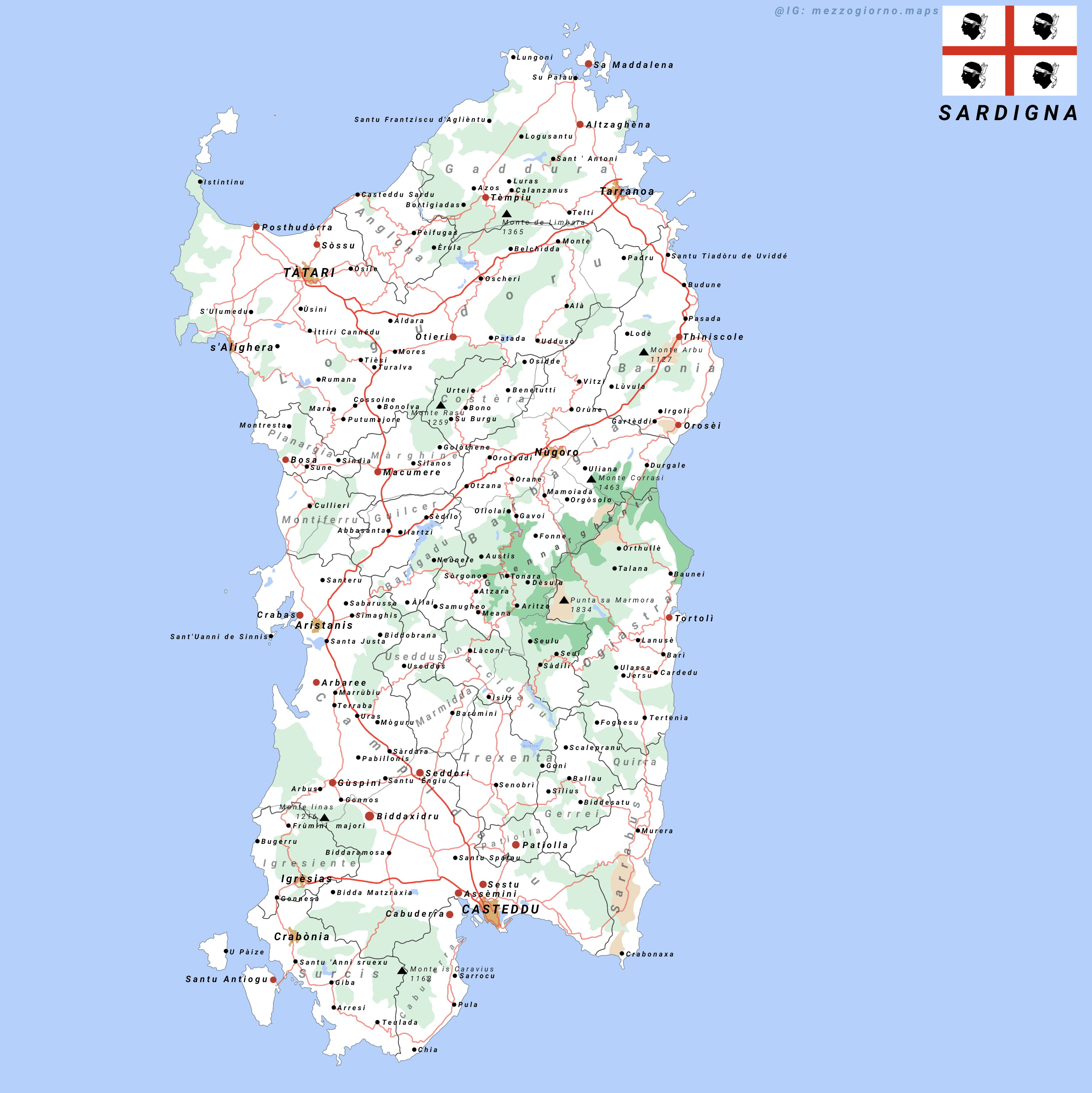 Sardinia Map TripFlops